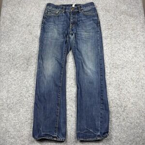 The Denim Lab Bootcut Regular Rise Jeans Mens 32x32 Blue Button Fly Denim